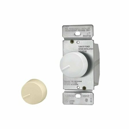 COOPER INDUSTRIES Switch Dimmer Pbtn Wht/Ivy 3wy RI306P-VW-K2-L